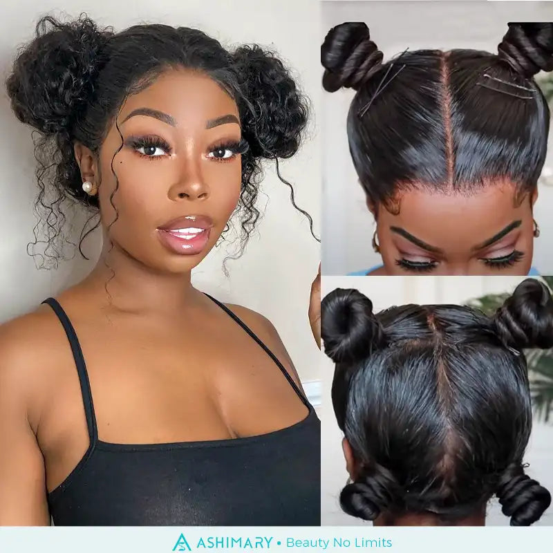 Full Lace Wig Brazilian Human Hair Straight Hair Full Scalp Lace Wigs Natural Color 180% Density - Image 6