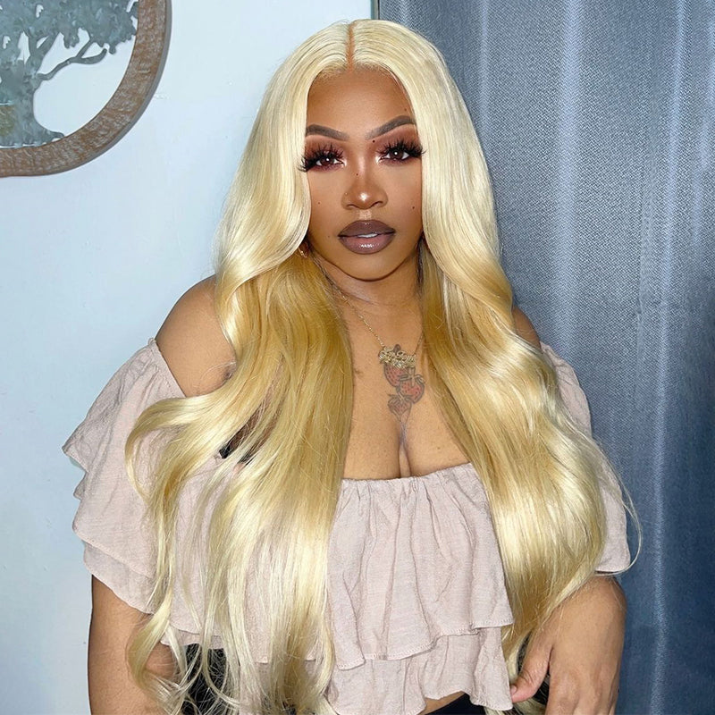613 Blonde Lace Front Wigs 13*4 Frontal Brazilian Ashimary Human Hair - Image 2