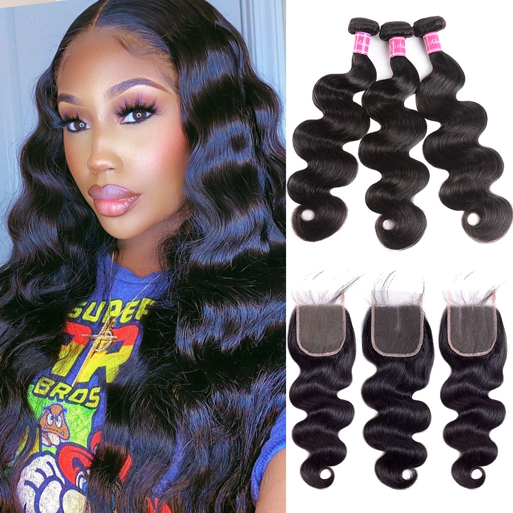 Body Wave Bundles with Closure Wig-Maker Kit High Density 10A Brazilian Human Hair - Image 2