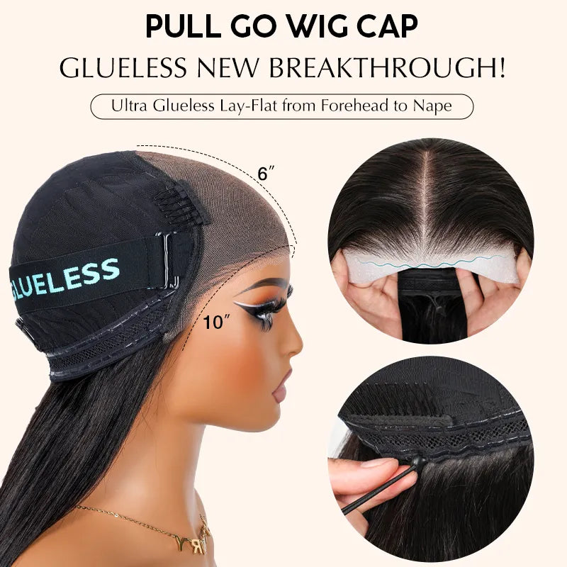 Pre-Braided Styles 10x6 Parting Max Pre Cut Transparent Lace Frontal Glueless Wig Put On & Go Human Hair - Image 12