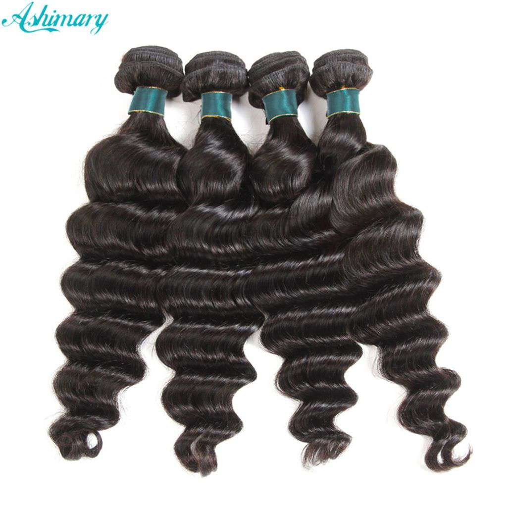 4 Bundles 9A Loose Deep Wave Indian Human Hair Bundles Natural Color - Image 6