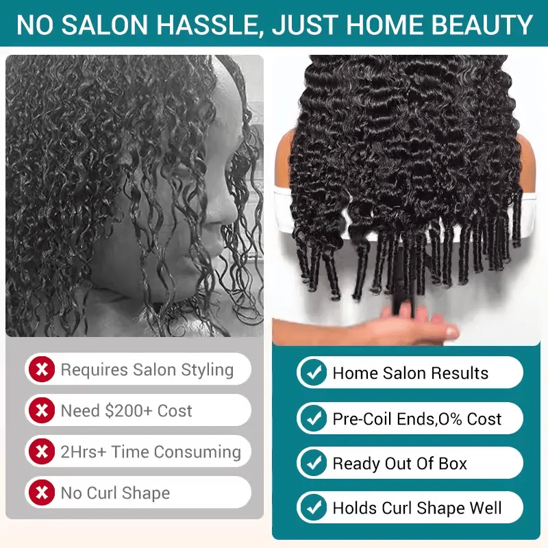 Brown Highlight Burmese Curly Glueless 13x6 Full Pull Go Lace Front Pre-Everything Human Hair Wig - Image 7