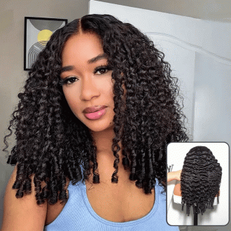 Burmese Curl 13x4 Lace Pull Go Wig Glueless Adjustable Cap Easy for Beginners Full Volume & Natural Edges