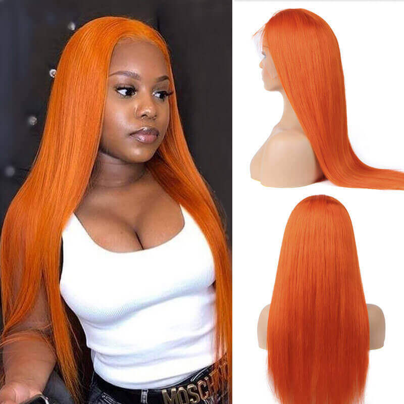Ginger Color Wig 13*4 13*6 Lace Wigs 180% 250% Density Lace Front Wigs Ashimary Virgin Hair - Image 4