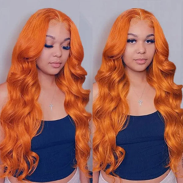 Ginger Color 13x4 13x6 Lace Wigs Body Wave 180% 250% Density Lace Front Wigs Ashimary Virgin Hair - Image 3