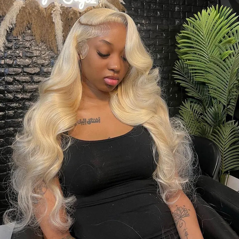 613 Blonde Body Wave Transparent HD Lace Front Wigs 13x4 Ashimary Human Hair - Image 9