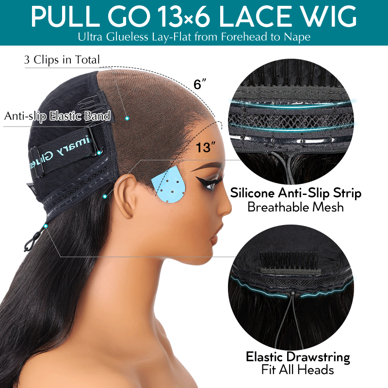 Brown Highlight Burmese Curly Glueless 13x6 Full Pull Go Lace Front Pre-Everything Human Hair Wig - Image 5