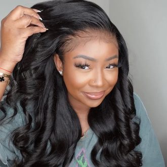 Flash Sale Body Wave 13x6 Full Lace Frontal Wig Pre-Cut Lace Glueless Wear Go Human Hair Wig