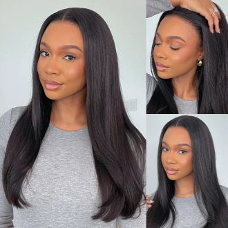 Flash Sale 13x6 Full Lace Frontal Wig Pre-Cut Lace Glueless Straight Human Hair Wig