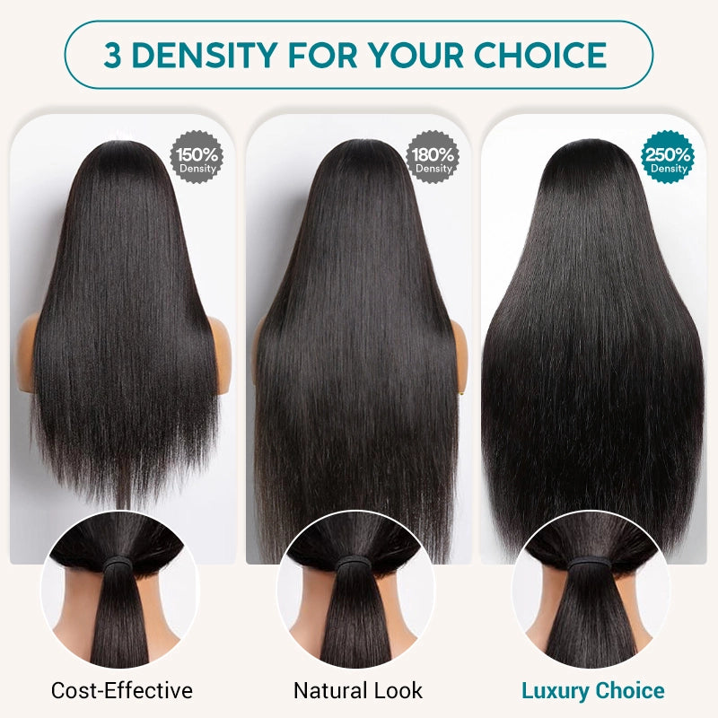 Ashimary Pull Go 13x6 Full Glueless Wig Transparent Lace Front Wig Straight Brazilian Human Hair - Image 15