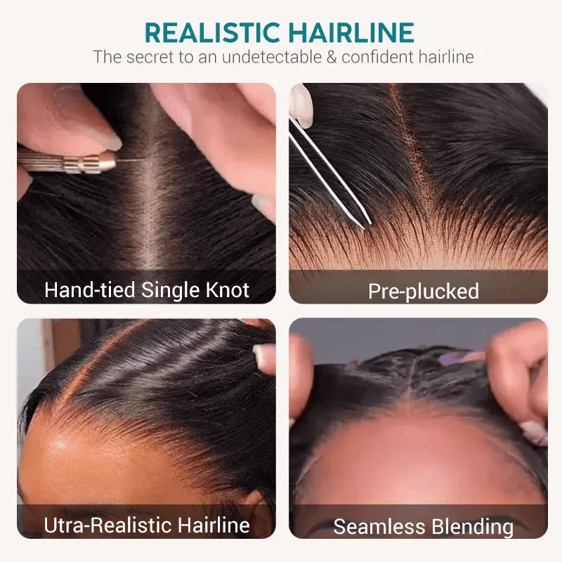 Brown Highlight Burmese Curly Glueless 13x6 Full Pull Go Lace Front Pre-Everything Human Hair Wig - Image 14