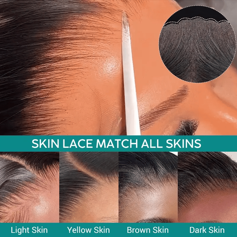 Brown Highlight Burmese Curly Glueless 13x6 Full Pull Go Lace Front Pre-Everything Human Hair Wig - Image 13