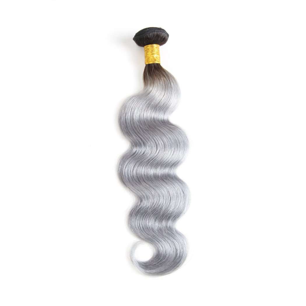 4 Bundles Grey Ombre Hair Body Wave Brazilian Human Hair Bundles - Image 6