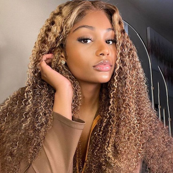 Flowy Bohemian Curly Wear And Go Highlight Piano Color Water Wave Ready to Wear Wig with Pre Plucked Hairline & Bleached Knots - Image 2