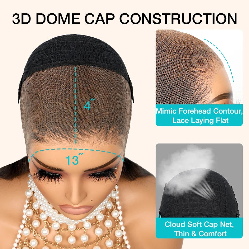 Ready to Wear Highlight Body Wave Glueless 13x4 HD Lace Wig with Pre Cut Lace & Bleached Knots - Image 9