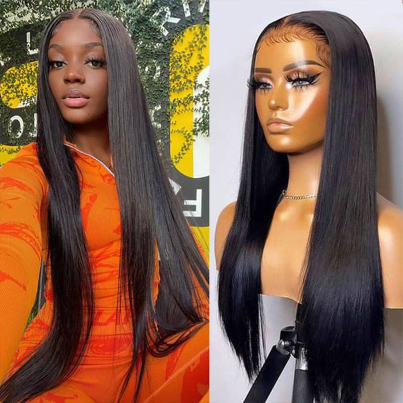 Straight 13*6 Lace Front Wig Lace Frontal 180% 250% Density Brazilian Human Hair - Image 5