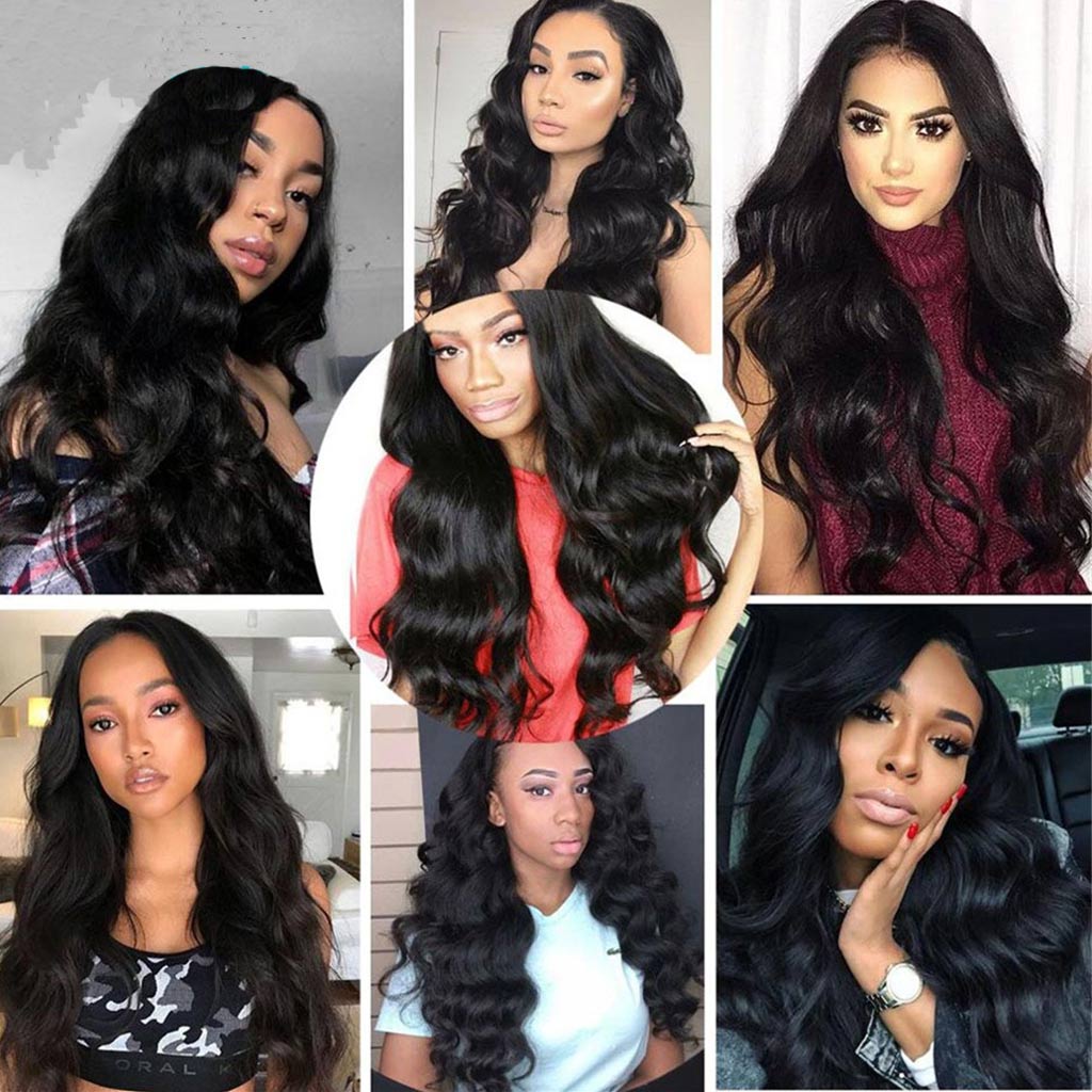 9A Body Wave Virgin Hair 3 Bundles with Closure Natural Color Malaysian Hair - Image 5