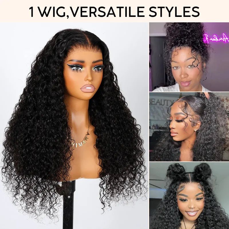 BOGO Kinky Curly Invisi Strap Snug Fit 360 Transparent Lace Frontal Updo Freely Human Hair Wig - Image 10