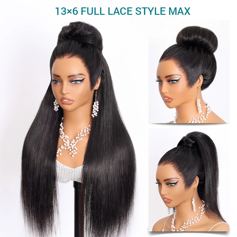 Ashimary Pull Go 13x6 Full Glueless Wig Transparent Lace Front Wig Straight Brazilian Human Hair - Image 18