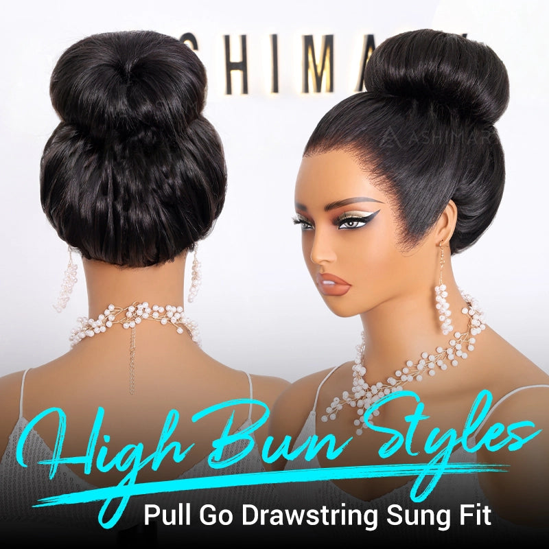 Ashimary Pull Go 13x6 Full Glueless Wig Transparent Lace Front Wig Straight Brazilian Human Hair - Image 20