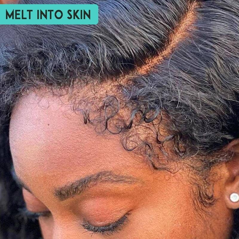 Ventilated Natural 4C Edges Water Wave 13X4/13x6 Transparent HD Lace Front Wig With Realistic Hairline - Image 7