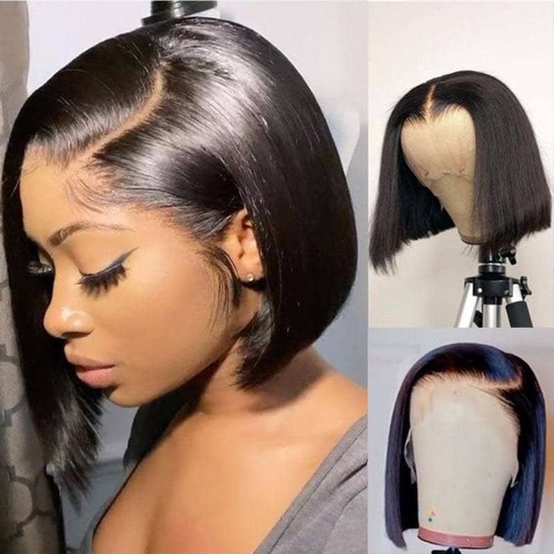 Classic & Chic Bob 13x6 Transparent Lace Front Wig Short Hair - Image 7