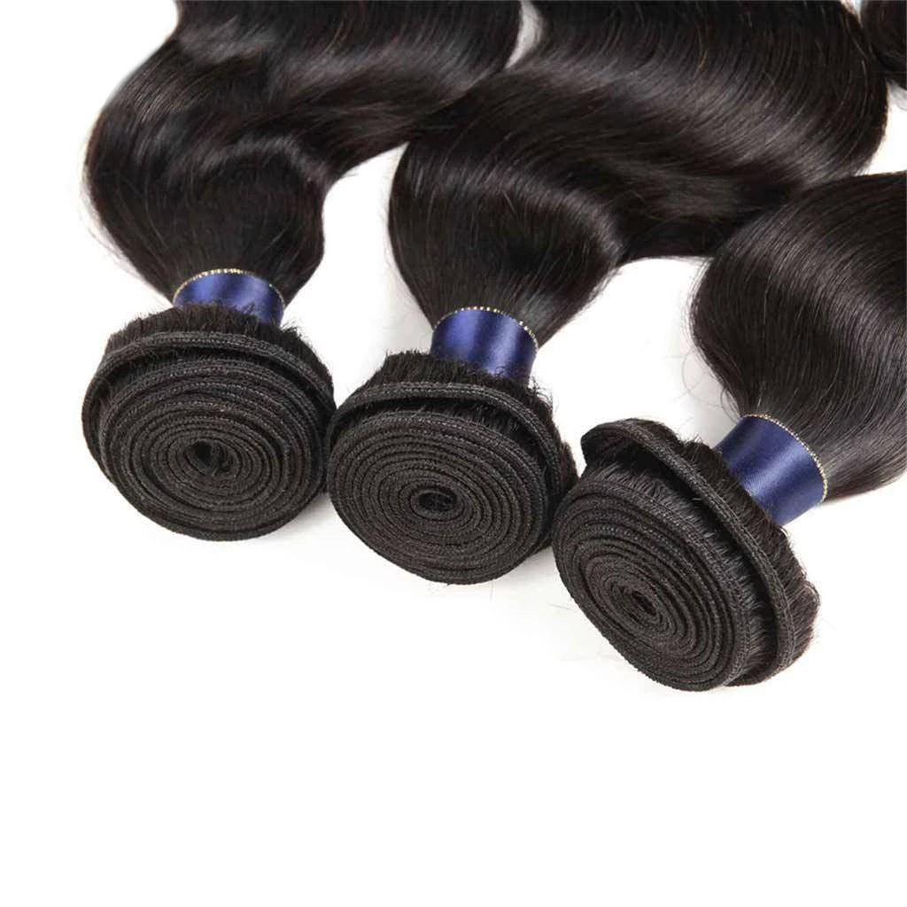 3 Bundles 9A Body Wave Human Hair Bundles Natural Color - Image 3