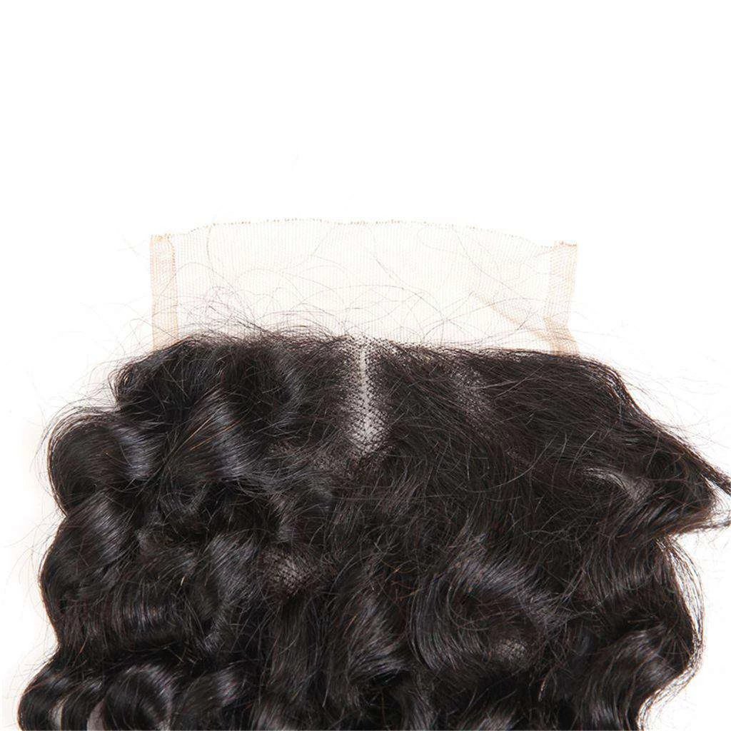 Deep Wave Hair 4x4Inchs Lace Closure Natural Color 100% Human Hair - Image 5