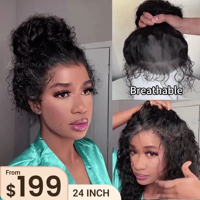 Deep Wave Invisi Strap Snug Fit 360 Transparent Lace Frontal BleachedKnots Pre Cut Lace Wig