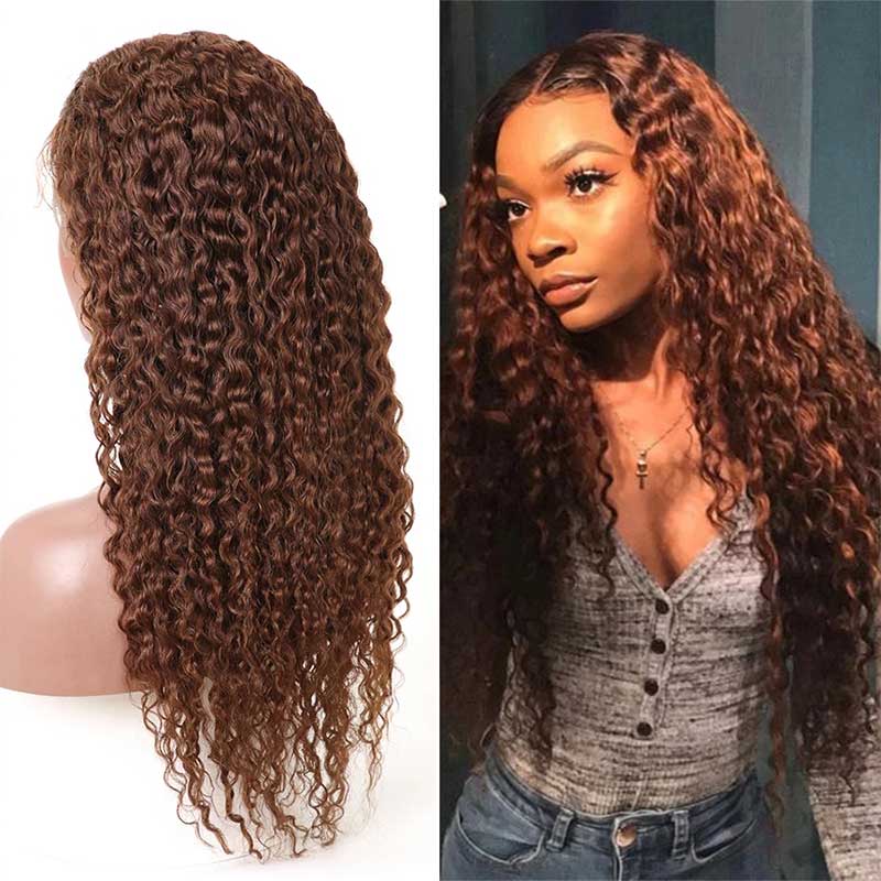 Brown Wig #30 Deep Wave 13*4 13*6 Lace Wigs Pre-plucked Human Hair Lace Front Wigs Luxurious Customization - Image 9