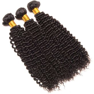 4 Bundles 10A Kinky Curly Hair Human Hair Bundles Natural Color