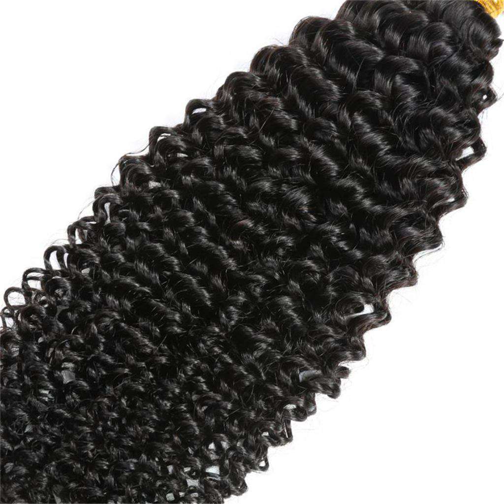 4 Bundles 10A Kinky Curly Hair Human Hair Bundles Natural Color - Image 4