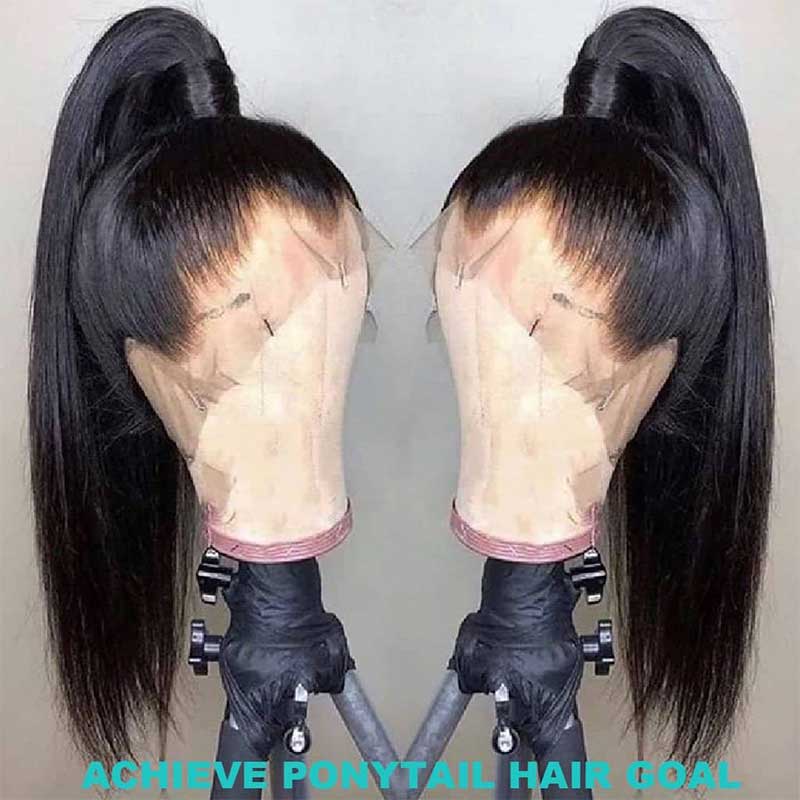 360 Lace Frontal Wig Transparent Lace Straight Brazilian Human Hair 10A Hair Pre-Plucked With Baby Hair - Image 10