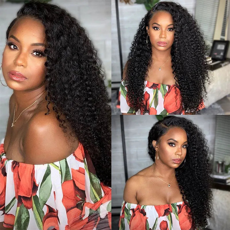 360 Lace Front KinkyCurly Human Hair Wig For Women - Image 4
