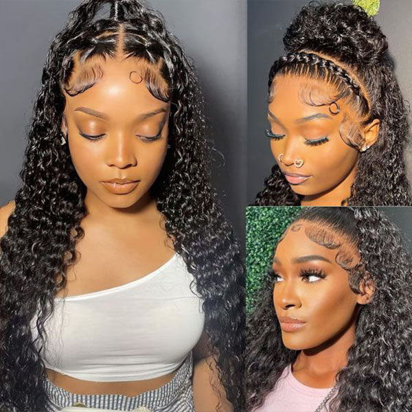 Pre Plucked Deep Wave 360 Lace Frontal Wig with Baby Hair Brazilian Hair - Image 8