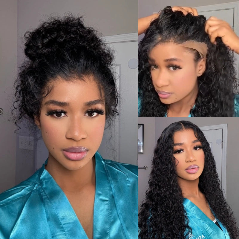 Deep Wave Invisi Strap Snug Fit 360 Transparent Lace Frontal BleachedKnots Pre Cut Lace Wig - Image 3