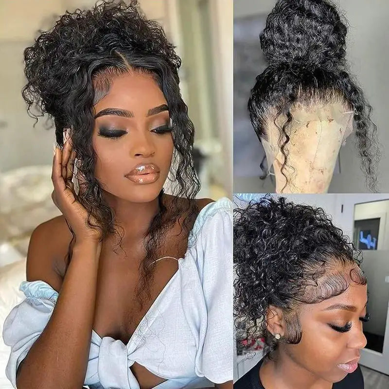 Pre Plucked Deep Wave 360 Lace Frontal Wig with Baby Hair Brazilian Hair - Image 2