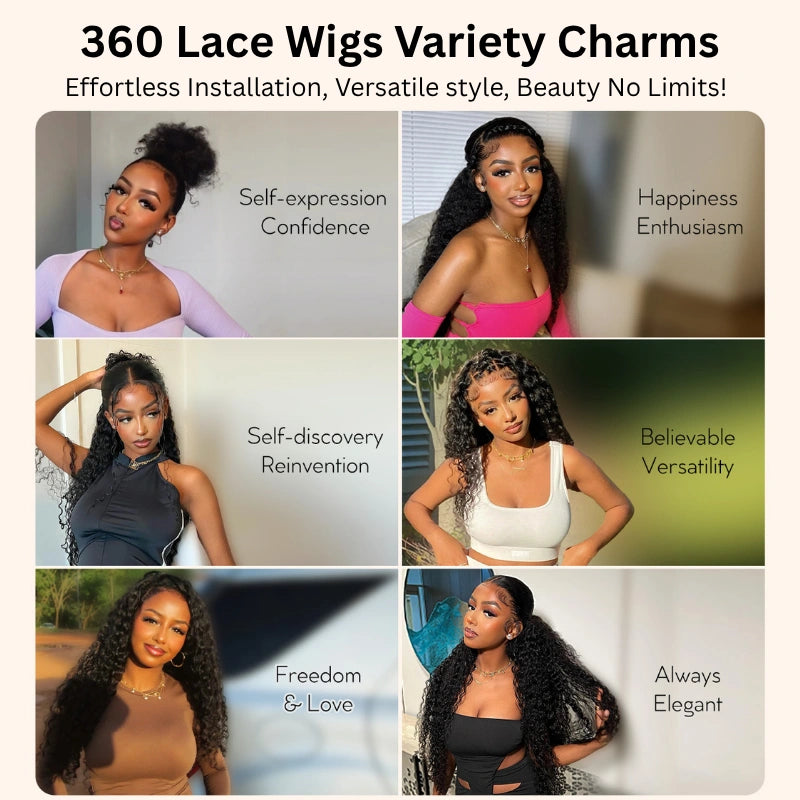 Deep Wave Invisi Strap Snug Fit 360 Transparent Lace Frontal BleachedKnots Pre Cut Lace Wig - Image 16