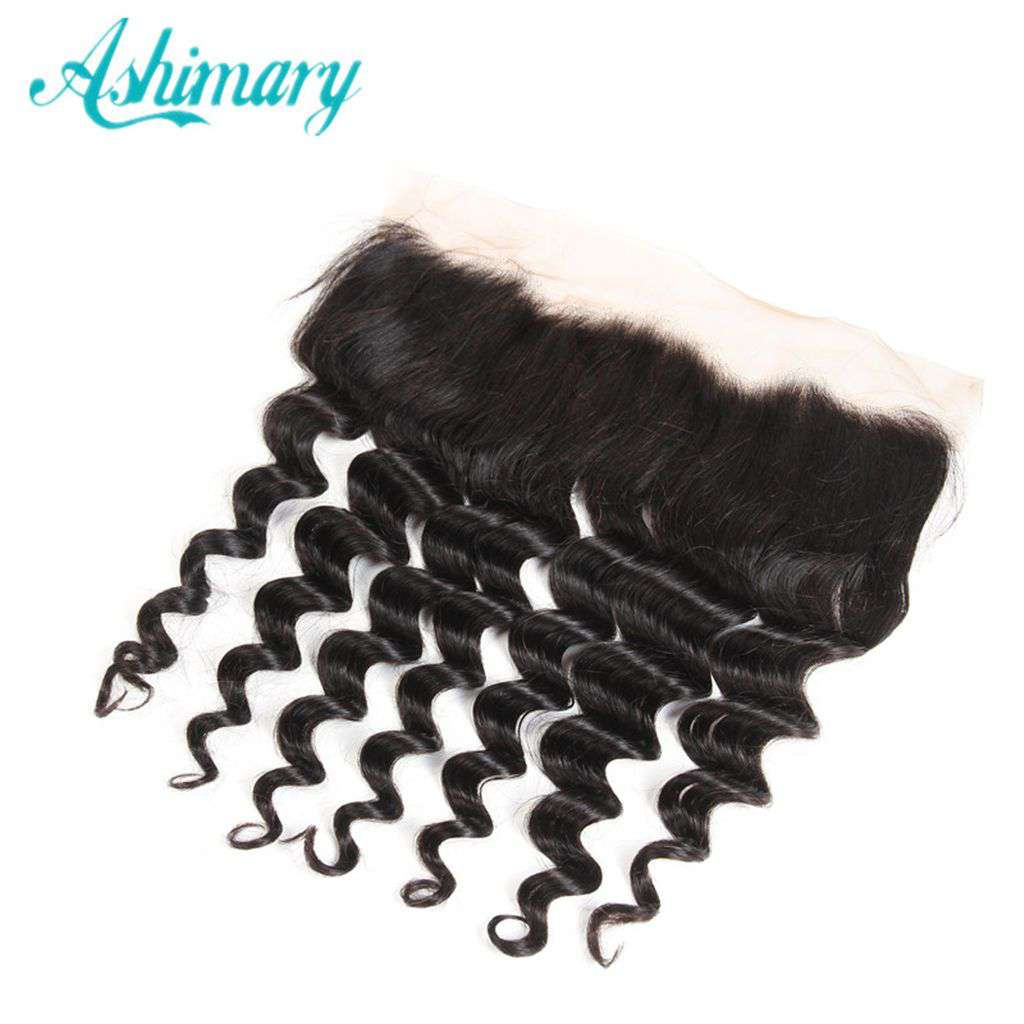 13x4 HD Transparent Lace Frontal Loose Deep Wave Hair Natural Color - Image 2