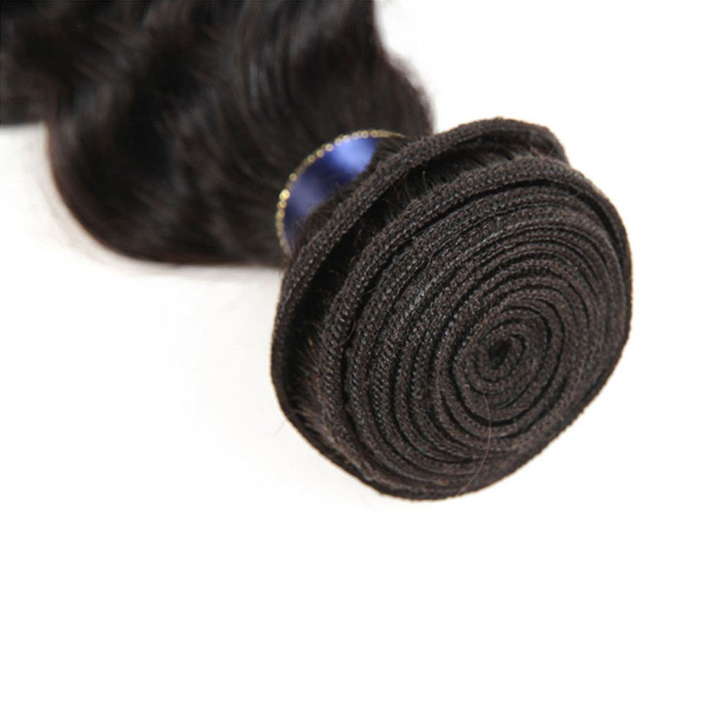 3 Bundles 10A Loose Deep Wave Virgin Hair Bundles Natural Color - Image 2