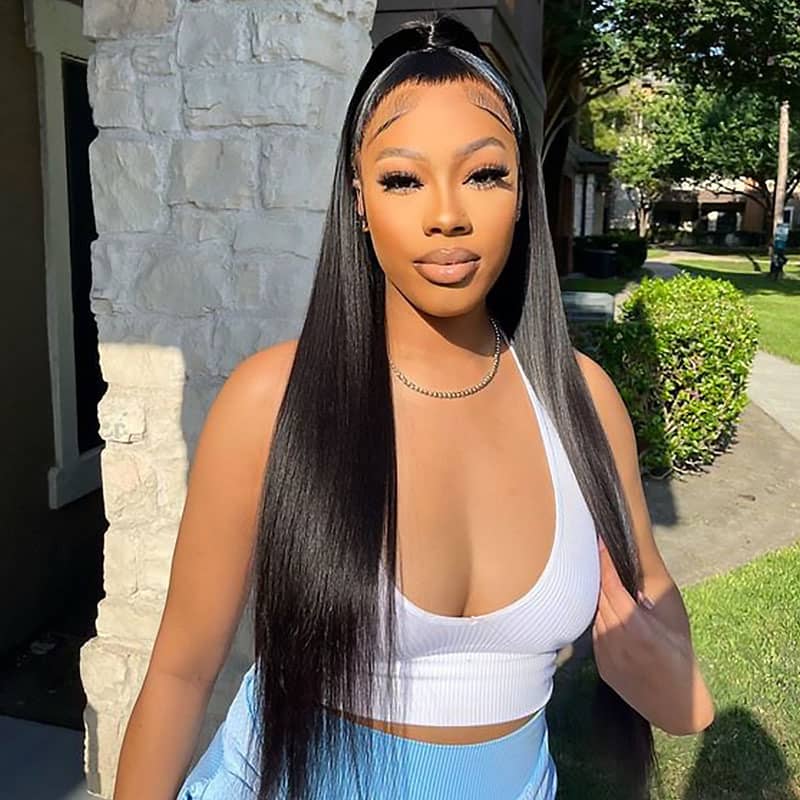 Straight 13*6 Lace Front Wig Lace Frontal 180% 250% Density Brazilian Human Hair - Image 7