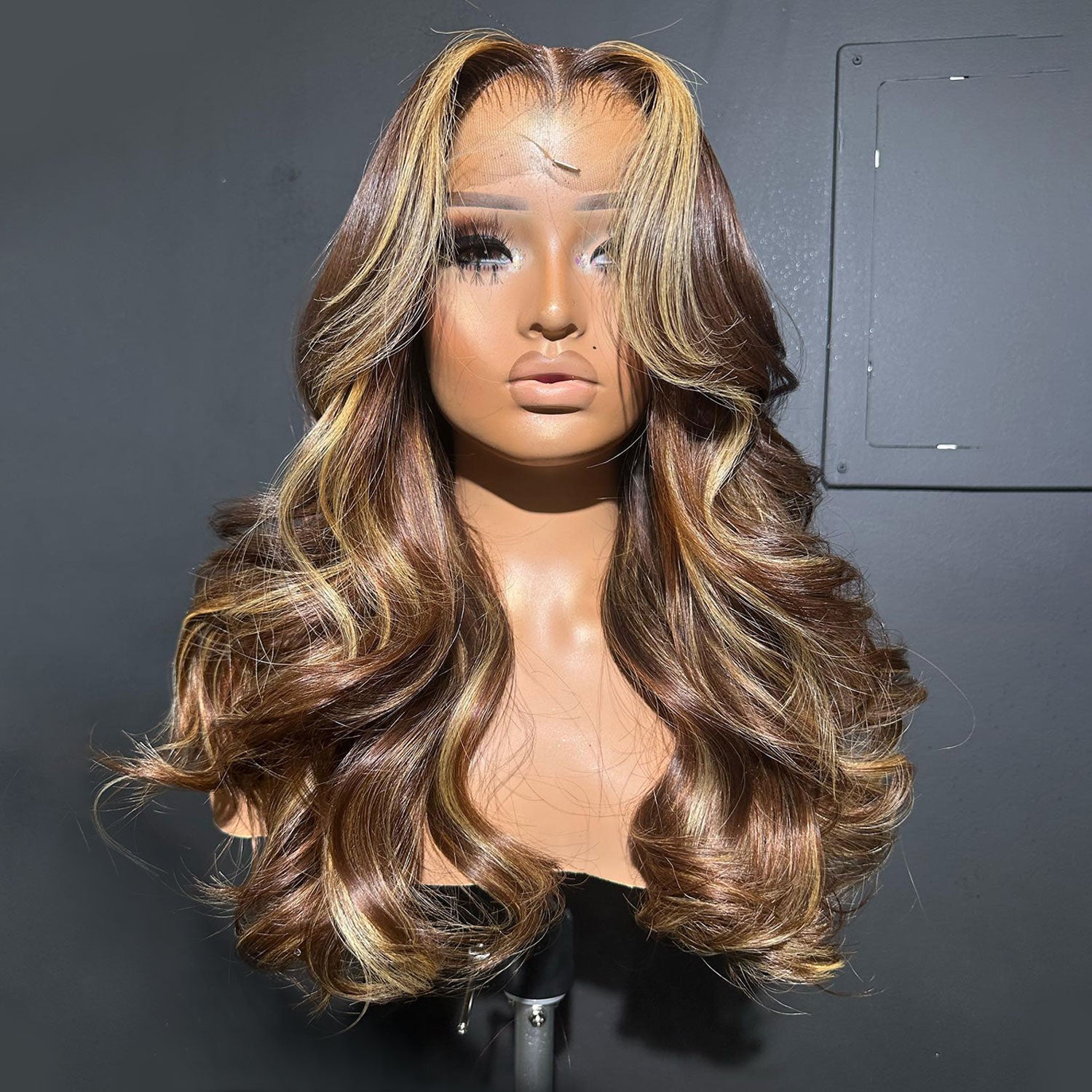 4/27 Highlight 4x4 5x5 6x6 Glueless Lace Closure Wigs Ashimary Body Wave Wigs Virgin Hair - Image 4