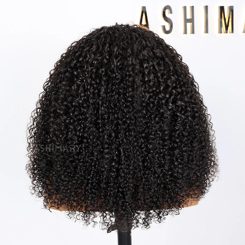 4C Edge Hairline 3.0 Half Wig with Drawstring Kinky Curly Ready To Go Wig 3 in 1 Half Wig Human Hair Affordable Wig - Image 13