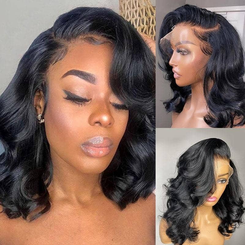 Classic & Chic Bob 13x6 Transparent Lace Front Wig Short Hair - Image 6