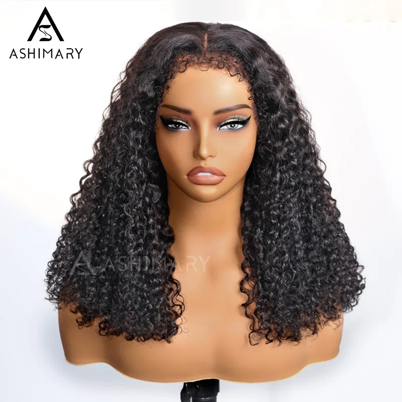 4C Edges Curly Baby Hair 13x4 HD Invisible Lace Frontal Kinky Curly Wigs Pre Bleached Knots Hair - Image 6
