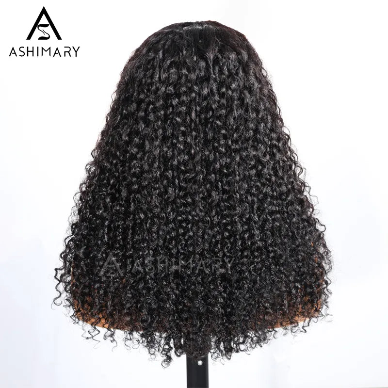 4C Edges Curly Baby Hair 13x4 HD Invisible Lace Frontal Kinky Curly Wigs Pre Bleached Knots Hair - Image 7