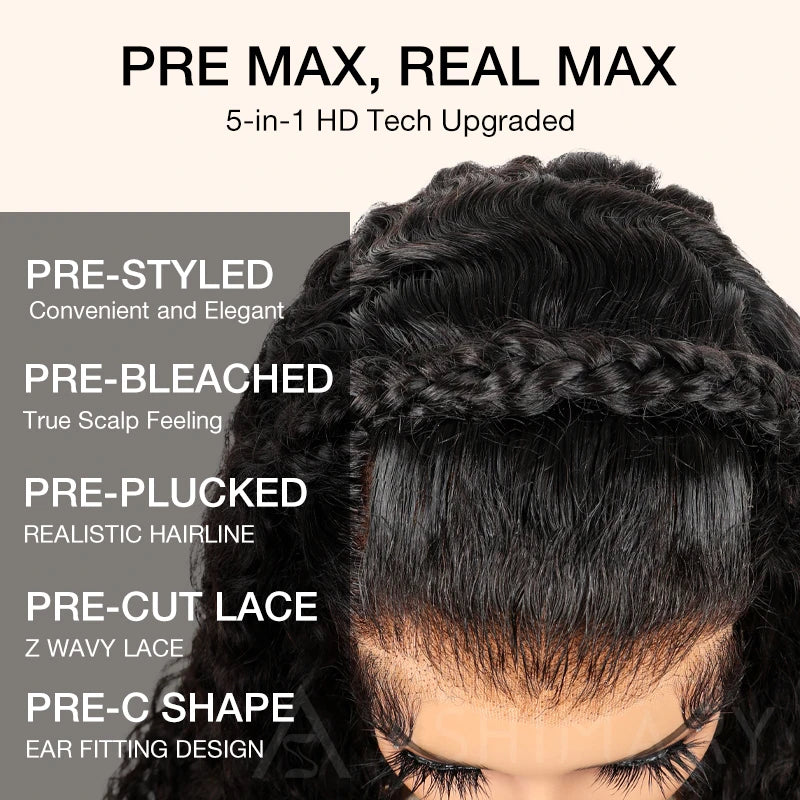 Pre-Braided Styles 10x6 Parting Max Pre Cut Transparent Lace Frontal Glueless Wig Put On & Go Human Hair - Image 14