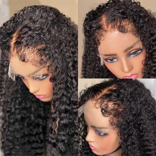 4C Edge 5x5 HD Transparent Lace Closure Deep Wave Wigs