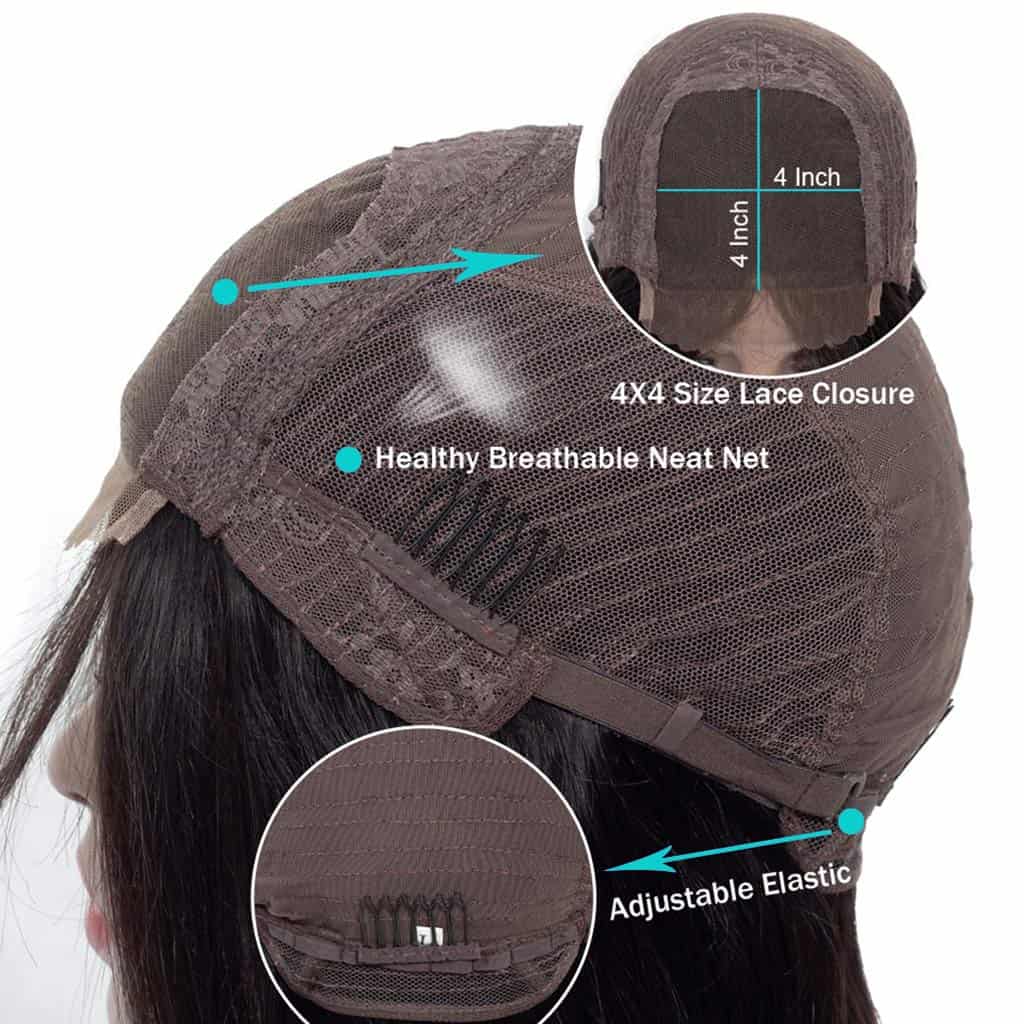 10A Curly Wig Deep Wave 4*4 Lace Closure 10"-36" Wigs Ashimary Brazilian Virgin Hair - Image 6