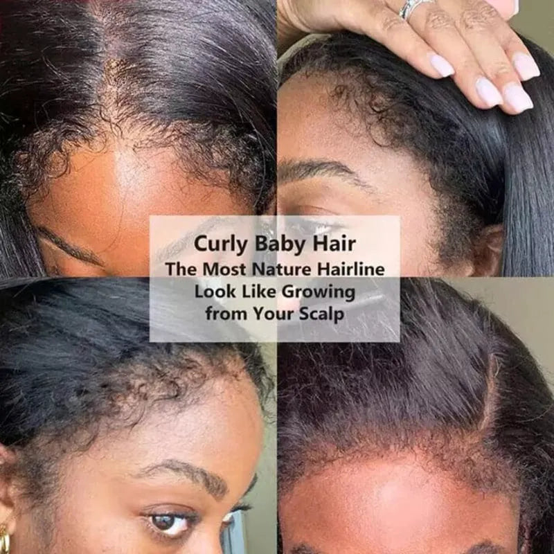 4C Hairline Wigs - Kinky Curly 4x4 & 4x6 Lace Closure with Realistic Hairline Human Hair Wig with Natural 4C Edges - Image 7